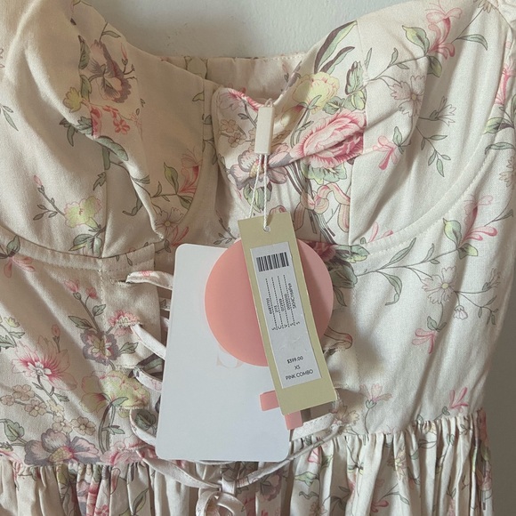 Selkie the renaissance gown in pink floral size XS - Picture 4 of 6